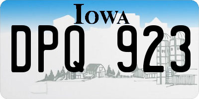 IA license plate DPQ923