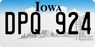 IA license plate DPQ924
