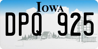 IA license plate DPQ925