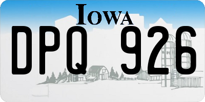 IA license plate DPQ926