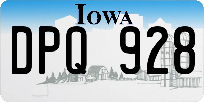 IA license plate DPQ928