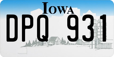 IA license plate DPQ931