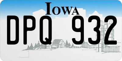 IA license plate DPQ932