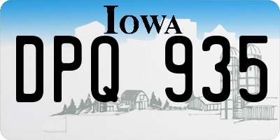 IA license plate DPQ935