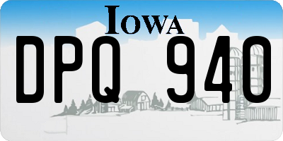 IA license plate DPQ940