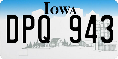 IA license plate DPQ943