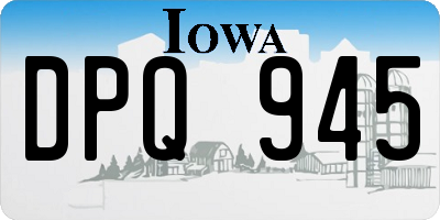 IA license plate DPQ945