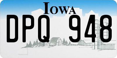 IA license plate DPQ948