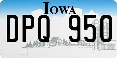 IA license plate DPQ950