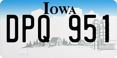 IA license plate DPQ951