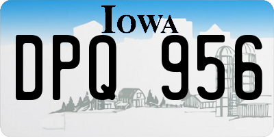 IA license plate DPQ956