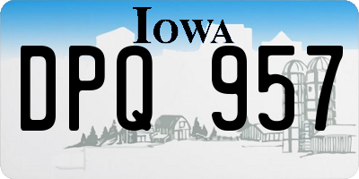 IA license plate DPQ957