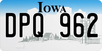 IA license plate DPQ962
