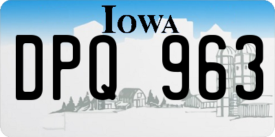 IA license plate DPQ963