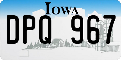 IA license plate DPQ967