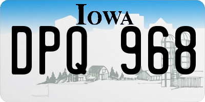 IA license plate DPQ968