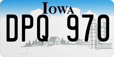 IA license plate DPQ970