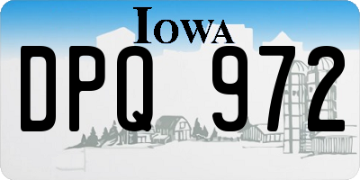 IA license plate DPQ972