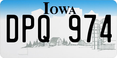IA license plate DPQ974