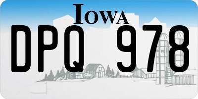 IA license plate DPQ978