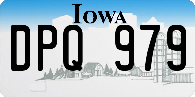 IA license plate DPQ979