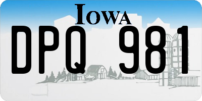 IA license plate DPQ981