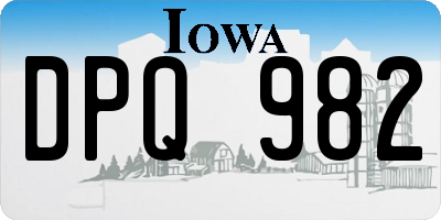 IA license plate DPQ982