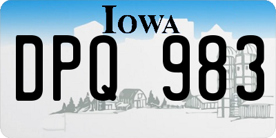 IA license plate DPQ983