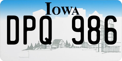 IA license plate DPQ986