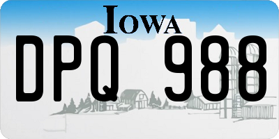 IA license plate DPQ988