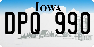 IA license plate DPQ990