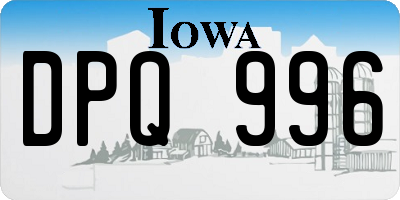 IA license plate DPQ996