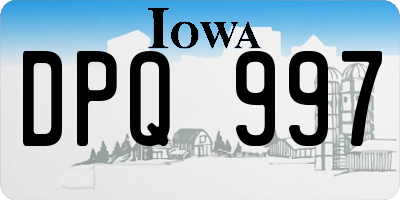 IA license plate DPQ997