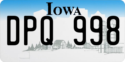 IA license plate DPQ998
