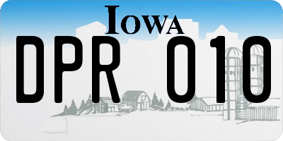 IA license plate DPR010