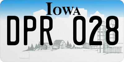 IA license plate DPR028