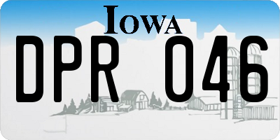 IA license plate DPR046