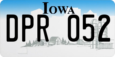IA license plate DPR052