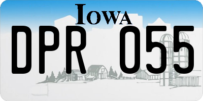 IA license plate DPR055