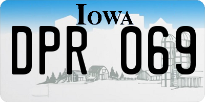 IA license plate DPR069