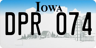IA license plate DPR074