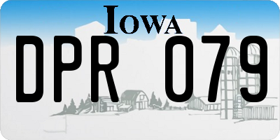 IA license plate DPR079