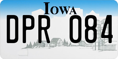 IA license plate DPR084