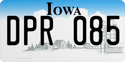 IA license plate DPR085