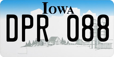 IA license plate DPR088