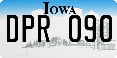 IA license plate DPR090