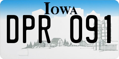 IA license plate DPR091
