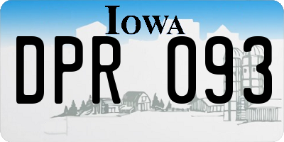 IA license plate DPR093