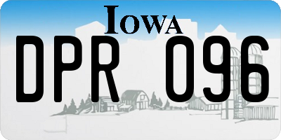 IA license plate DPR096