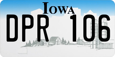 IA license plate DPR106